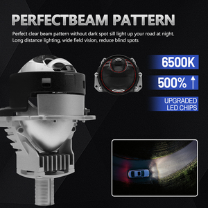 Projecteur de phare LED universel Carolyn Wholesale P70 non destructif 130W 25000 lumens 6000K Biled avec lentille de projecteur - Product Image 4