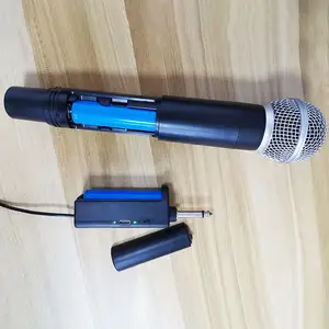 Double Microphone à main professionnel Sem Fio Microphone sans fil universel portable Rechargeable pour chanter karaoké