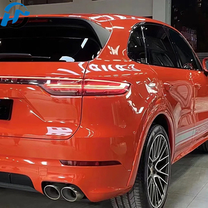 Vente directe d'usine PET TPU moulé sans air cristal brillant lave Orange voiture Wrap vinyle 1.52x18M/5x60FT taille complète des rouleaux autocollants de voiture - Product Image 6