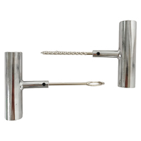 Kit d'outils de réparation de pneus de voiture professionnel, 33 pièces, réparation de pneus de voiture et de vélo avec boîte de rangement en plastique, fabrication