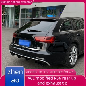 Accessori Posteriori Stile <span class=keywords><strong>RS6</strong></span> Completamente Neri per <span class=keywords><strong>Audi</strong></span> A6L Modelli 16-18, Versioni Standard/Sport - Product Image 4