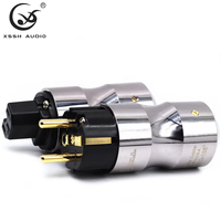 Prise d'alimentation YIVO XSSH cuivre pur plaqué or Rhodium HIFI norme européenne femelle mâle alimentation EU IEC connecteur électrique prise