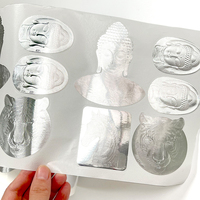 Feuille d'autocollants découpés sur mesure avec logo personnalisé, impression UV, transparents, mignons, imperméables, holographiques, écologiques, pour emballage, faible quantité