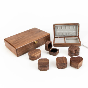 Servicio de Grabado y Tallado CNC para Cajas de Regalo de Madera, Logotipo Personalizado, Caja de Almacenamiento de Madera Maciza 3D de Nogal Negro, Venta al Por Mayor Personalizada - Product Image 1