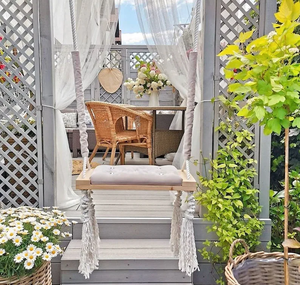 Balançoire en bois pour enfants ou adultes Balançoire extérieure pour enfants - Product Image 2