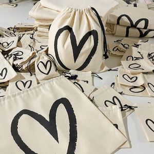 Hot Sale Custom Screen Printing Cotton <b>Drawstring</b> Bag Natural Color Gift Packaging <b>Pouch</b> Cotton Jewelry <b>Pouch</b> - Product Image 1