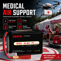 بطارية طائرة بدون طيار شبه صلبة عالية الأداء من المصنع مباشرةً 12S 14S 16Ah لطائرات الشحن/VTOL/الرفع الثقيل