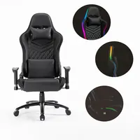 Verstellbarer Computer Gamer Stuhl Bunte Höhe Licht Led Rgb Racing Gaming Stuhl mit Fuß stütze