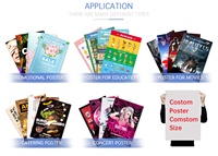 Service d'impression pour affiches murales, brochures, emballages, présentoirs, papier d'art imprimé offset avec plastification