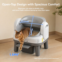 DRH Fabricant de litières auto-nettoyantes Vente en gros OEM ODM Conception à ouverture supérieure Litière automatique pour chat Protection anti-pincement