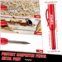 Crayon de charpentier à usage intensif avec taille-crayon pour la construction et le travail du bois DIY Grade OEM/ODM pris en charge