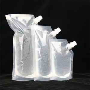 Bolsa desechable de plástico transparente, bolsa para bebidas, zumo, agua y líquidos, venta al por mayor