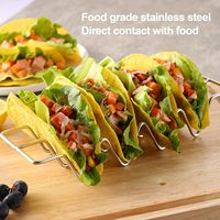 Support de coquilles de tacos en acier inoxydable personnalisé, très demandé, assiettes à tacos pour bar à tacos, accessoires cadeaux
