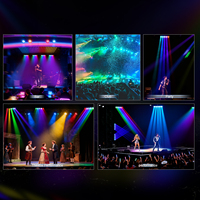SHEHDS 5x60W LED Beam RGBW 4-en-1 Moving Head Matrix Lighting avec Anneau de Faisceau Infini DMX 5 Yeux Éclairage de Scène DJ Disco