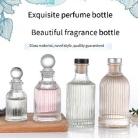 Diffuseur de parfum en verre estampé à chaud, capacité 50ml, 100ml, 200ml, avec bouchon en caoutchouc
