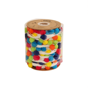 Nastro Ilan Pom Pom 5,5 m multicolore per decorazioni domestiche e artigianato - Product Image 1