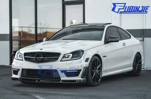 Môi trước/cánh gió trước bằng sợi carbon thật kiểu <span class=keywords><strong>V</strong></span> dành cho Mercedes Benz C Class C63 LCI W204 2012-2014 - Product Image 3