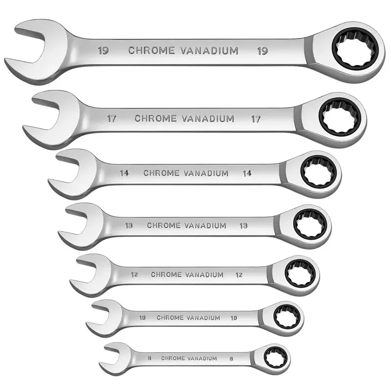 Fix Head Metric, Zoll Doppelkopf Ratschen schlüssel Verstellbarer Schraubens chl üssel Mit Chrom Annadium Stahl Schraubens chl üssel Set