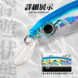 Esche da Pesca Hunthouse <span class=keywords><strong>per</strong></span> Trota Jerkbait Affondante 70/80mm 7/8.5g Artist <span class=keywords><strong>Minnow</strong></span> Pesca in Mare Black <span class=keywords><strong>Minnow</strong></span> Esca Rigida da Twitch <span class=keywords><strong>per</strong></span> <span class=keywords><strong>Spigola</strong></span> - Product Image 3