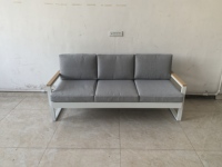 Set di Mobili da Esterno in Alluminio, 4 Pezzi, Divano da Conversazione per Patio, Set Moderno con Tavolino da Caffè in Alluminio Trattato Termicamente