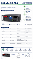 Batterie LiFePO4 19 pouces pour rack, pack de batteries intelligentes BMS 51,2V 100Ah 5,12kWh, communication RS232 CAN, installation au sol et en rack disponible