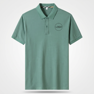 Camisa Polo Oxford de Algodón para Hombre, Manga Corta, Logotipo Bordado en la Parte Delantera, Color Sólido, Casual, Transpirable, Corte Regular - Product Image 2