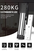 Serrure de porte électromagnétique noire de 600lb avec capteur de lumière et fonctions de temporisation Clé sans clé