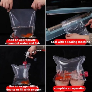 Saco Inflável de Oxigênio para Transporte de Peixes Vivos, Embalagem Plástica à Prova de Vazamentos para Envio de Peixes e Frutos do Mar - Product Image 4