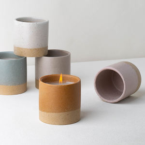 YUANWANG-recipiente de porcelana personalizado OEM/ODM, decoración para el hogar, velas de cerámica vacías mate - Product Image 5