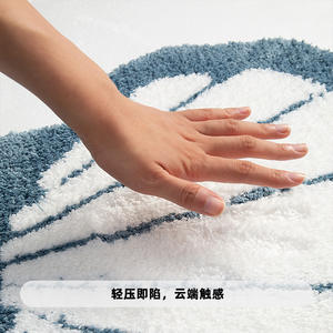 Tapis de porte en forme de coquillage côtier, absorbant et à séchage rapide, en fibre de polyester, pièce unique - Product Image 4