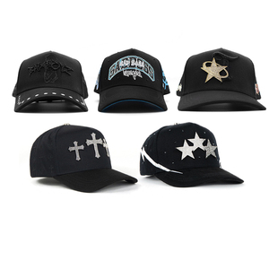 Cappelli da baseball personalizzati OEM all'ingrosso con visiera curva a 5 pannelli, ricamo 3D, modello Baez, modello Scream, modello Gorra De Tito Doble P - Product Image 4