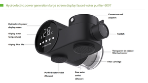 Filtro de Agua Inteligente con Pantalla Digital UV para Grifo, Muestra la Temperatura y la Vida Útil del Filtro, para Cocina, Baño y Cuidado de la Piel - Product Image 5