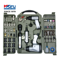 WF-016 71 pièces ensemble d'outils pneumatiques ensemble combo kit avec clé à chocs pneumatique clé à cliquet marteau meuleuse