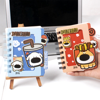 Carnet à spirale Chenyang Culture avec motifs de dessins animés de Teckel mignons, impression 3D stéréo, et notes adhésives pour la papeterie étudiante