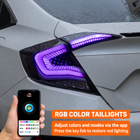 Feux arrière de haute qualité, ensemble modifié, LED DRL effet ciel étoilé, clignotants séquentiels pour Honda Civic 16-21