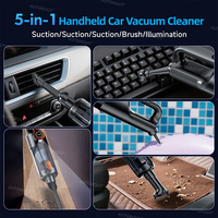 Aspirateur de voiture sans fil Cyberpunk 18KPa, aspirateur à main sans fil, mini souffleur d'air électrique 4 en 1 pour voiture, tapis, clavier