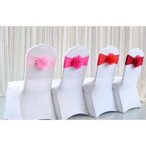 Ceintures de chaise Curly Willow Bandes de chaise en taffetas réutilisables et nappe pour banquets Accessoires décoratifs en gros à usage domestique - Product Image 6