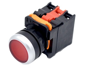 Interruptor de Botón Pulsador Iluminado de Plástico QIANNIAN LA38-A1 en Rojo/Verde/Amarillo/Blanco/Azul/Naranja - Product Image 1