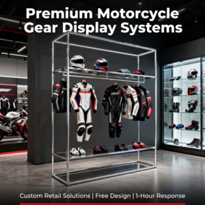 Espositore da Terra in Metallo per Caschi Moto, Accessori Protettivi Sportivi e Tute da <span class=keywords><strong>Corsa</strong></span> - Product Image 3