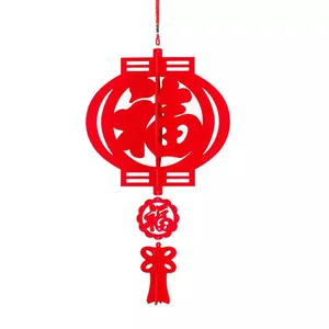 Chinese Antieke Rode Vilt Lantaarn Voor Lente Festival Decoratie Gift Fu Karakter Chinese Nieuwe Jaar Rode Lantaarn