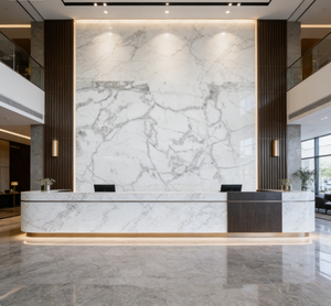 Marbre blanc Calacatta de qualité supérieure avec des veines audacieuses - Pierre de décoration intérieure pour hôtels et villas de luxe - Grandes dalles disponibles - Product Image 2