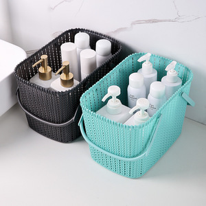 Bathroom Storage Basket Rectangle Dark Gray <b>Light</b> Green Eco Friendly Standing Type Multi Functional Household <b>Bath</b> Organizer - Product Image 1