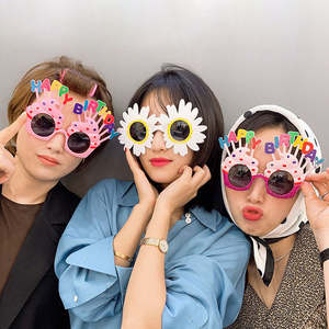 משקפי שמש מסיבה חידוש לב כריש ארנב unicorn פרפר תמונה תא אביזרים משקפיים מסיבת יום הולדת - Product Image 2
