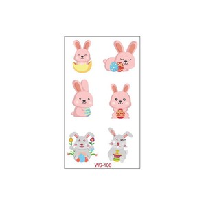 Tatuajes de <span class=keywords><strong>feliz</strong></span> Pascua para niños y niñas, huevos de conejito divertidos, tatuajes temporales, decoración de fiesta de Pascua, <span class=keywords><strong>tatuaje</strong></span> falso de Pascua, pegatina - Product Image 5