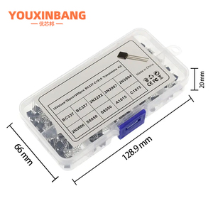 200pcs <span class=keywords><strong>Transistor</strong></span> Kit bc327 <span class=keywords><strong>bc337</strong></span> 2n2222 2n2907 2n3904 2n3906 s8050 s8550 A1015 C1815 PNP/NPN 10 giá trị đến-92 <span class=keywords><strong>Transistor</strong></span> Set - Product Image 2