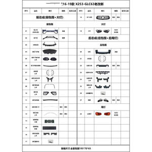 Original Factory Sports Anciens et nouveaux modèles 16-19 Mise à niveau non destructive 22 AMG Surround Convient pour <span class=keywords><strong>Mercedes</strong></span> Benz GLC W253 - Product Image 2