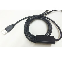 Cable Convertidor Serial USB RS232 de 4 Puertos Personalizado de Alta Calidad, Conductores de Cobre Puro, Blindaje Trenzado, Revestimiento de PVC, Níquel Negro