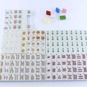 Juego de Mahjong Yexin, Mini, Portátil, para Viaje, Diseño de Bloques de Color, para Entretenimiento con Cartas de Ajedrez - Product Image 1