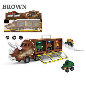 Camion Musical Interactif Triceratops : Jouet Électrique de Transport d'Animaux, Kit de Voiture Lumineuse Dinosaure pour Enfants - Product Image 3