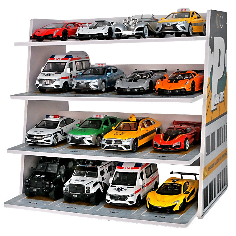 4 Sets Support Mural Pour Vitrine Voiture Modèle Réduit - Étagère Murale Noire En Aluminium Pour Hot Wheels, Affichage Collection Sans Emballage Support Alu Voiture 41cm